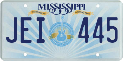 MS license plate JEI445