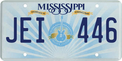 MS license plate JEI446