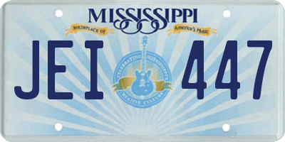 MS license plate JEI447