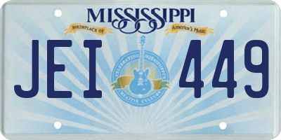 MS license plate JEI449