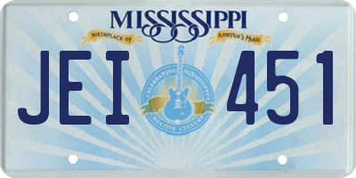 MS license plate JEI451