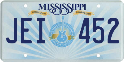 MS license plate JEI452