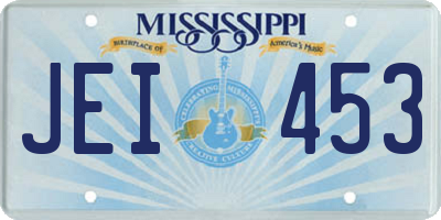 MS license plate JEI453