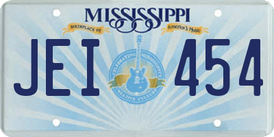 MS license plate JEI454