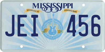 MS license plate JEI456