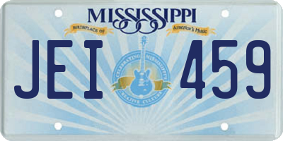 MS license plate JEI459