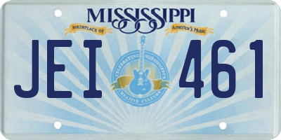 MS license plate JEI461