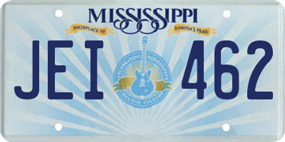 MS license plate JEI462