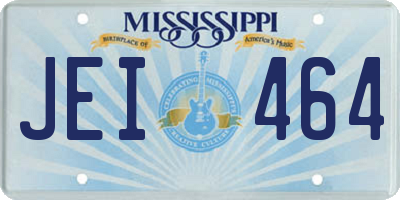 MS license plate JEI464