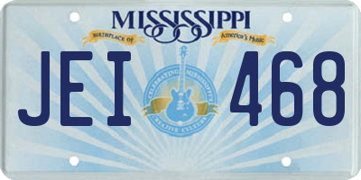 MS license plate JEI468
