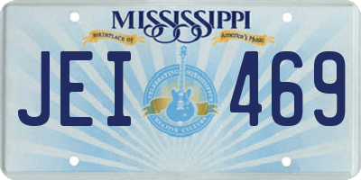 MS license plate JEI469