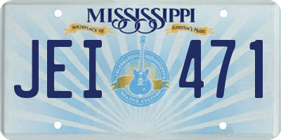 MS license plate JEI471
