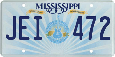 MS license plate JEI472