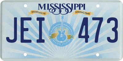 MS license plate JEI473