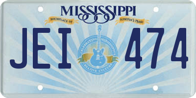 MS license plate JEI474