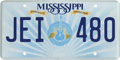 MS license plate JEI480