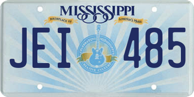 MS license plate JEI485