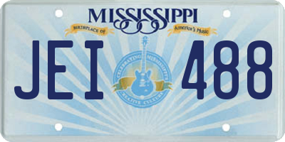 MS license plate JEI488