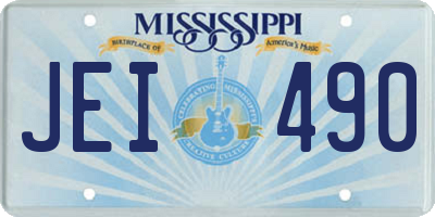 MS license plate JEI490
