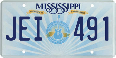 MS license plate JEI491