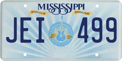 MS license plate JEI499