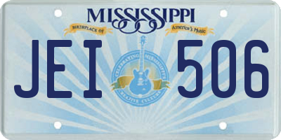MS license plate JEI506