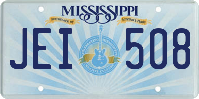 MS license plate JEI508