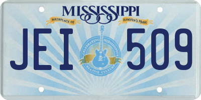 MS license plate JEI509