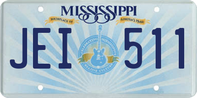 MS license plate JEI511