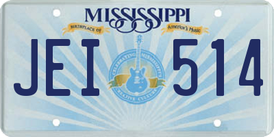 MS license plate JEI514