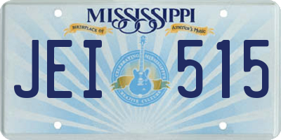 MS license plate JEI515
