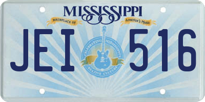 MS license plate JEI516