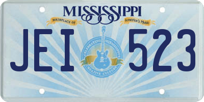MS license plate JEI523