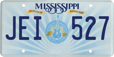 MS license plate JEI527