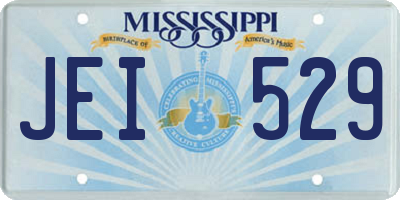 MS license plate JEI529