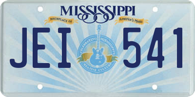 MS license plate JEI541