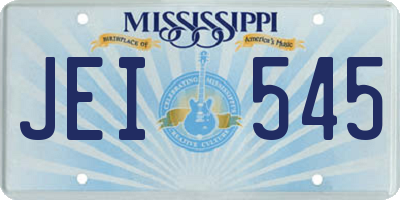 MS license plate JEI545