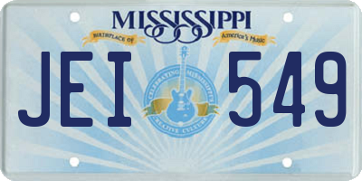 MS license plate JEI549