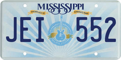 MS license plate JEI552