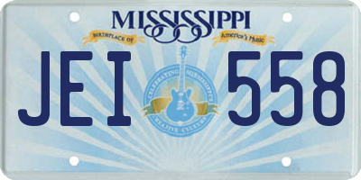 MS license plate JEI558