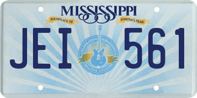 MS license plate JEI561
