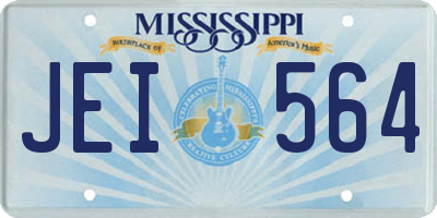 MS license plate JEI564