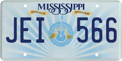 MS license plate JEI566