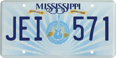 MS license plate JEI571