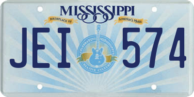 MS license plate JEI574