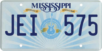 MS license plate JEI575