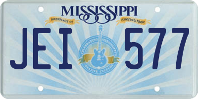 MS license plate JEI577