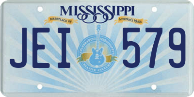 MS license plate JEI579