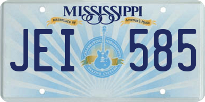 MS license plate JEI585