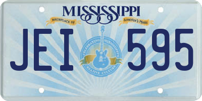 MS license plate JEI595